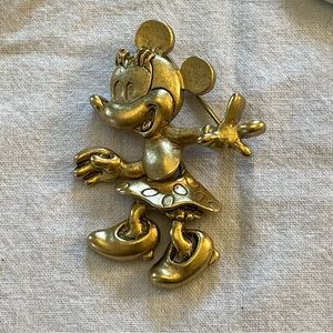 Vintage signed Disney Minnie Mouse brooch